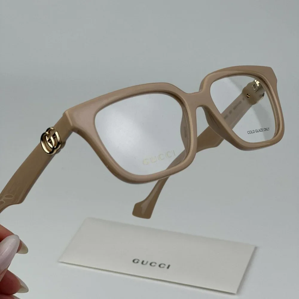 Gucci GG1536O 007 BRAND NEW Eyeglasses Nude Women Square
